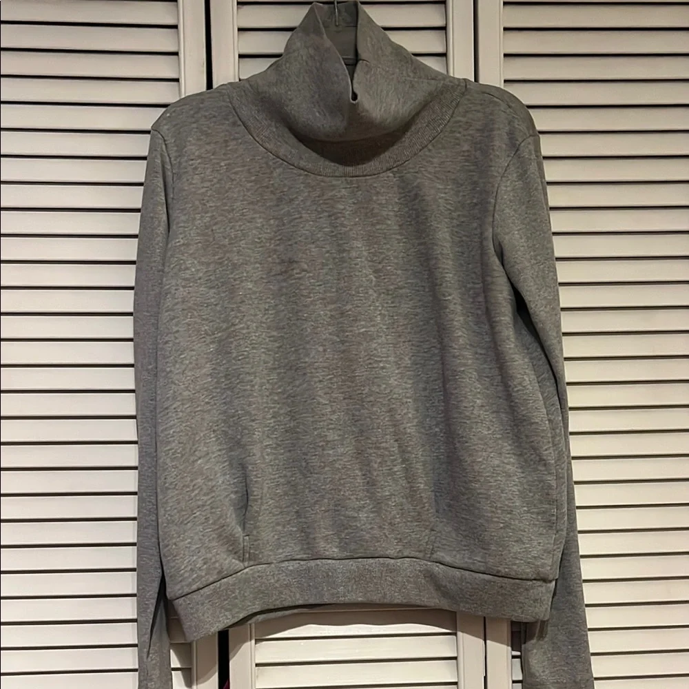 ALO Gray Mock Neck Sweater - Picture 5 of 7